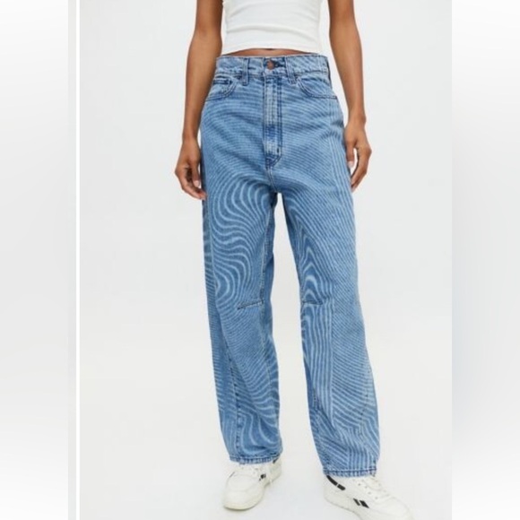 - BDG -Urban Outfitters | Jeans High Rise Extreme Baggy | MedWash w/Swirls… - Picture 2 of 7